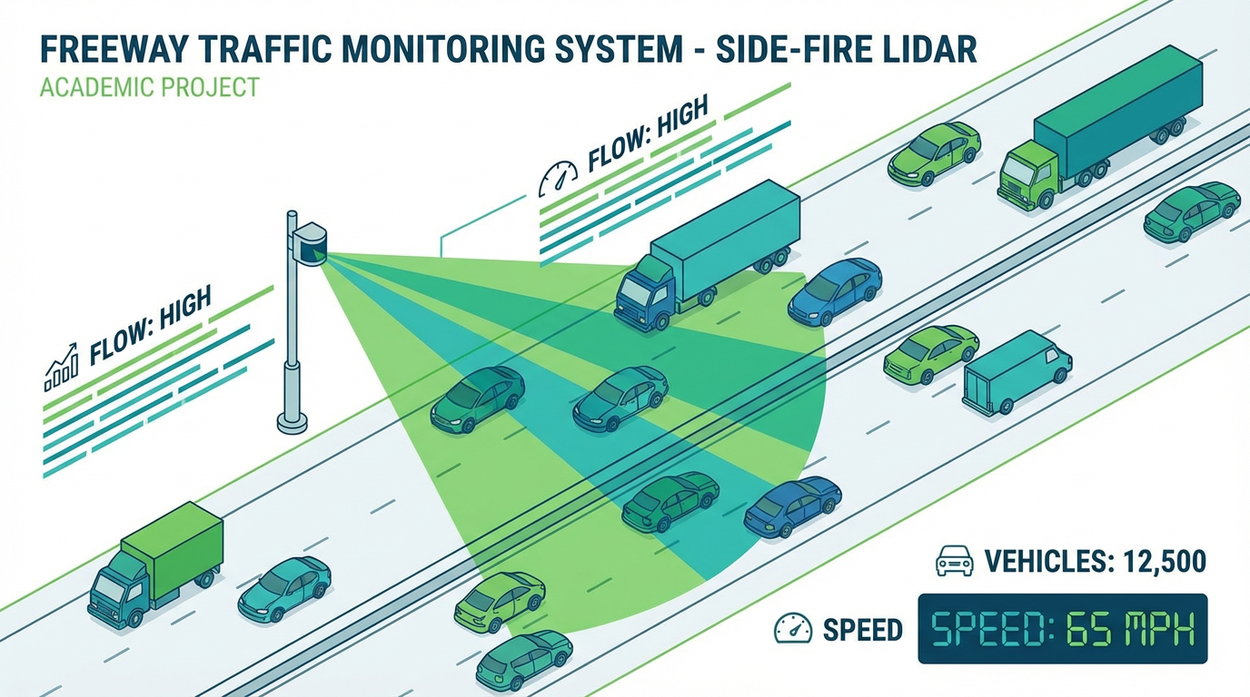 Investigation of LiDAR Sensing Technology to Improve Traffic Monitoring Along Multilane Freeways